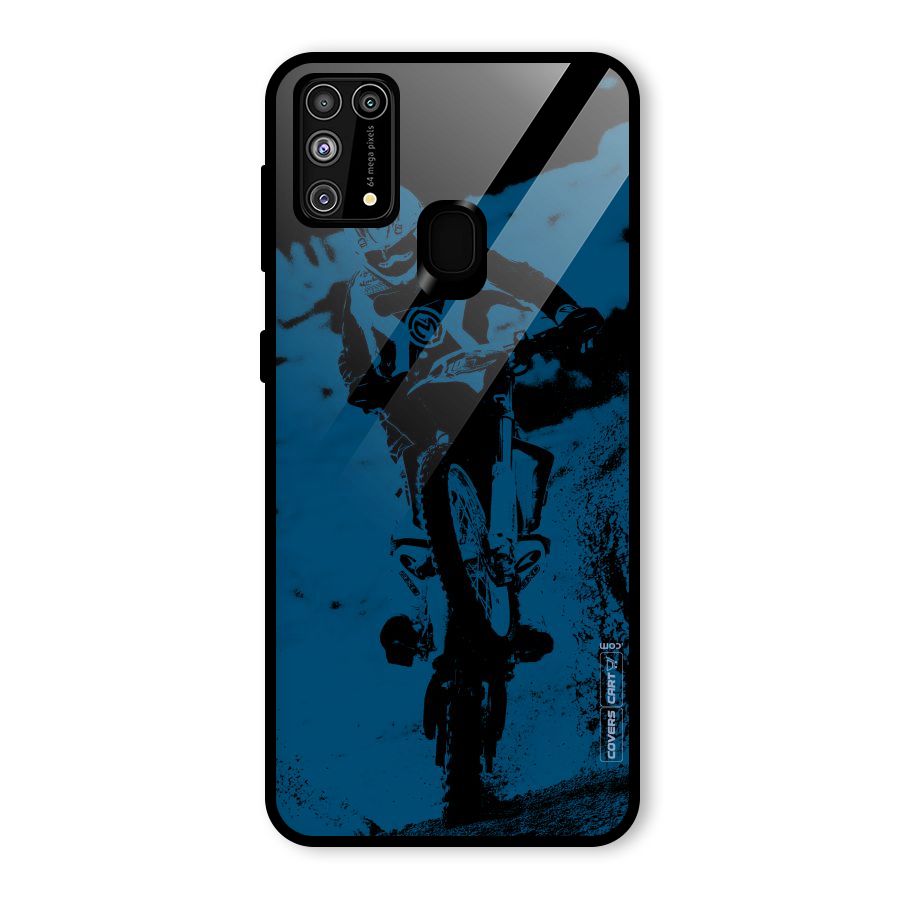 Moto Combat Glass Back Case for Galaxy M31