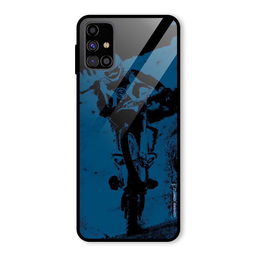 Moto Combat Glass Back Case for Galaxy M31s