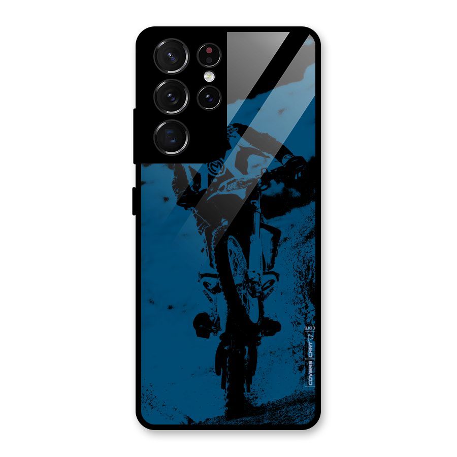 Moto Combat Glass Back Case for Galaxy S21 Ultra 5G