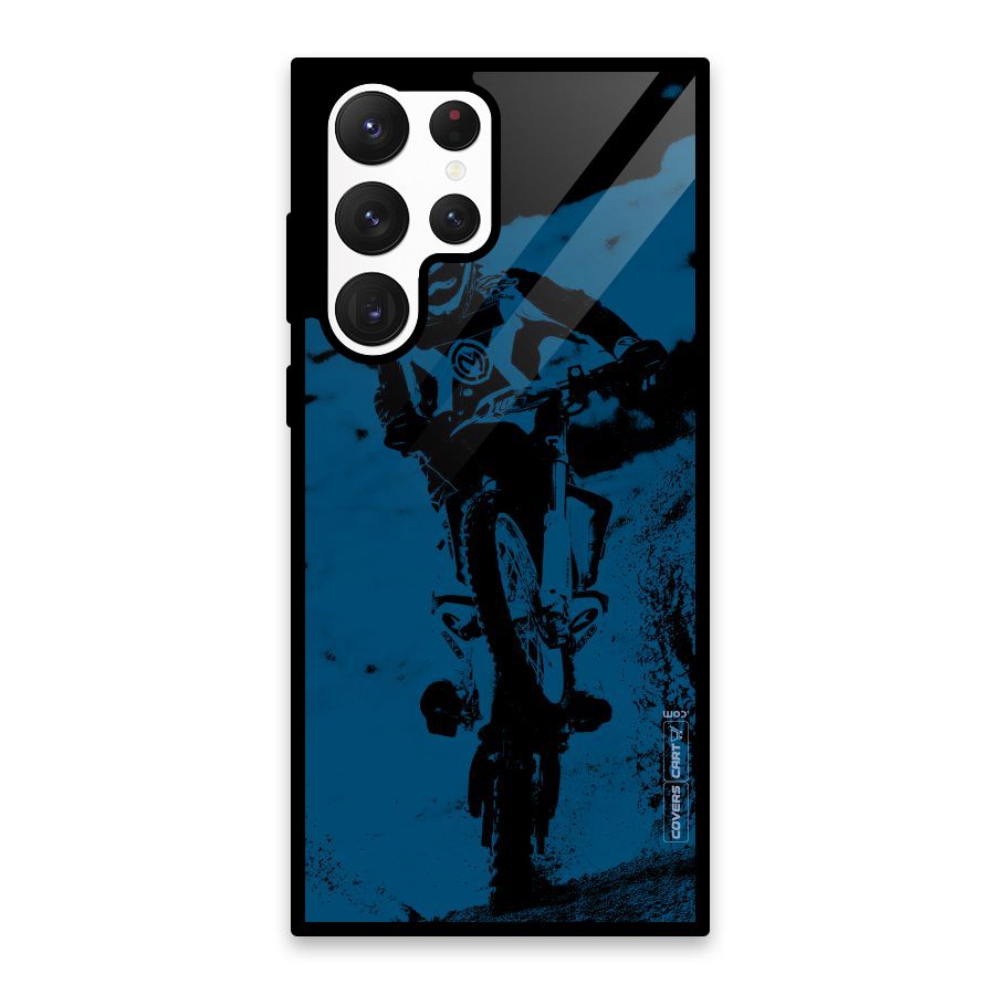 Moto Combat Glass Back Case for Galaxy S22 Ultra 5G