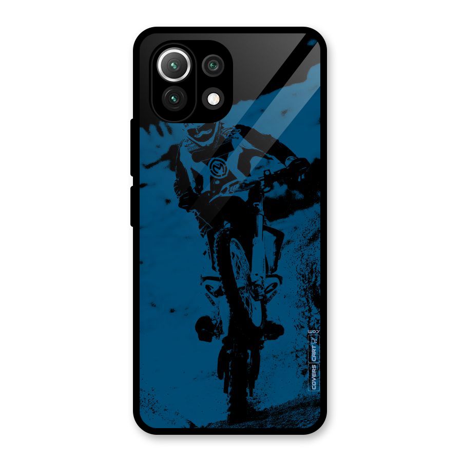 Moto Combat Glass Back Case for Mi 11 Lite NE 5G