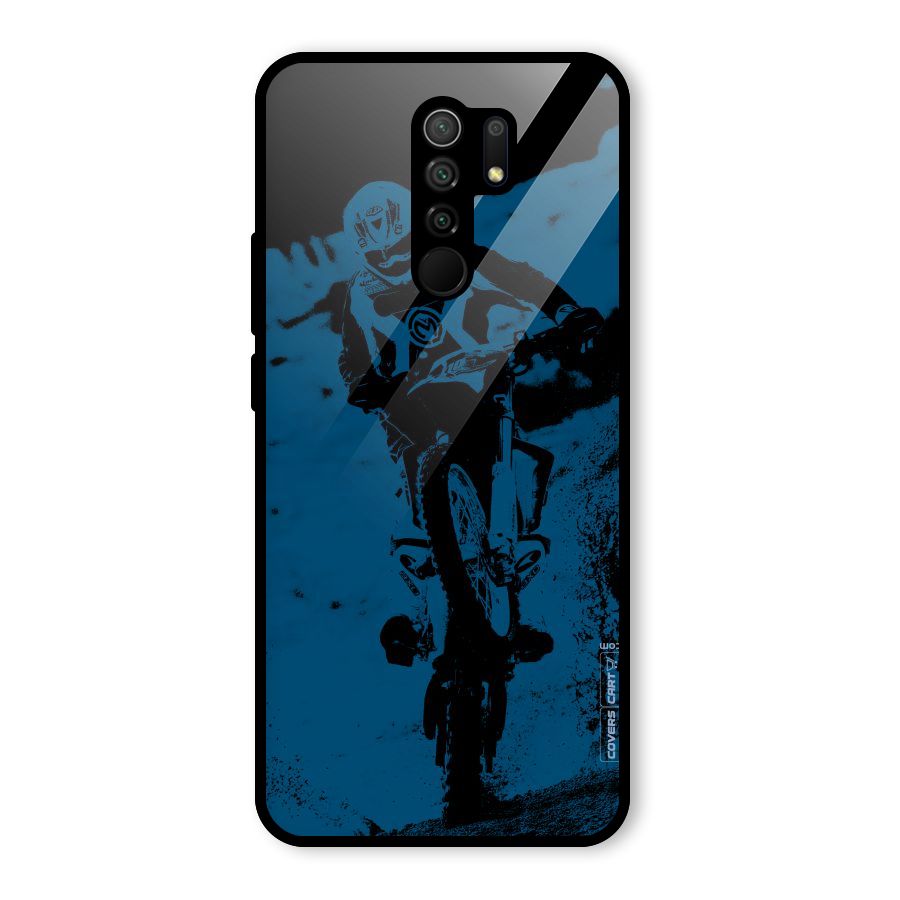 Moto Combat Glass Back Case for Poco M2