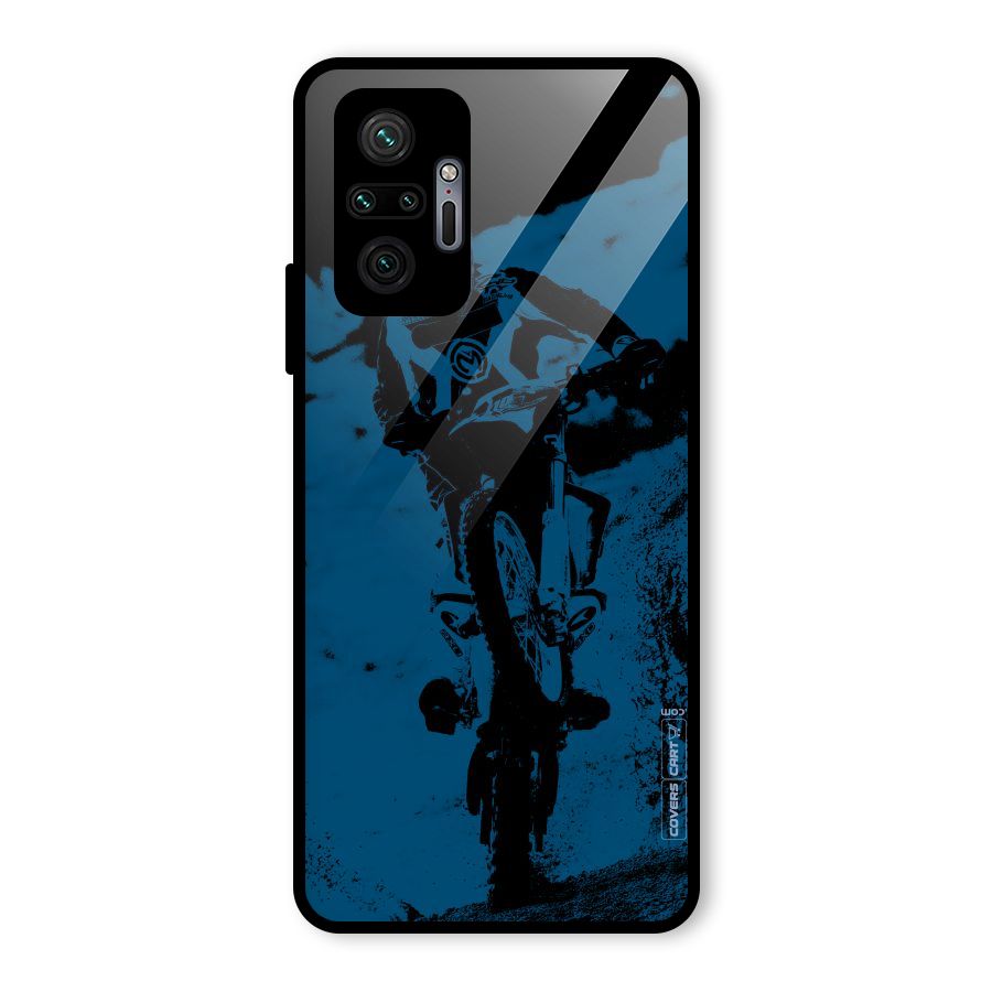 Moto Combat Glass Back Case for Redmi Note 10 Pro