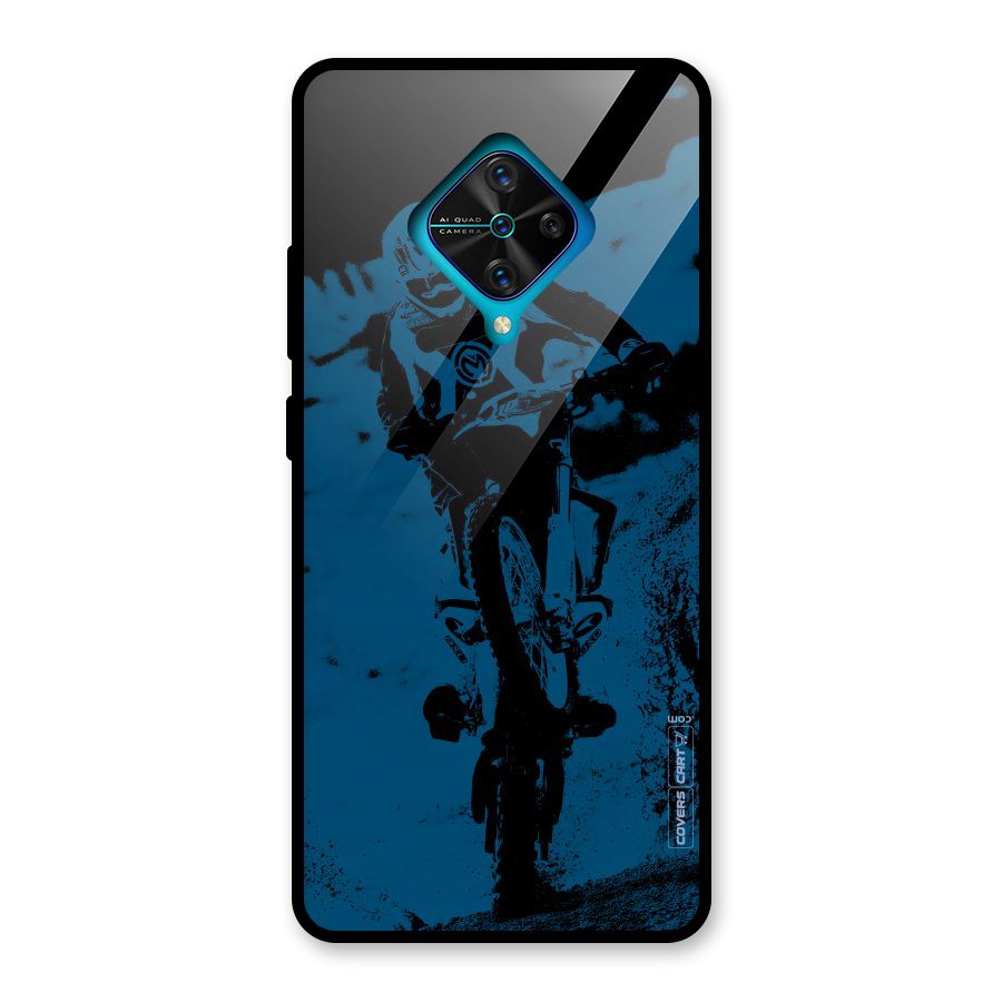 Moto Combat Glass Back Case for Vivo S1 Pro