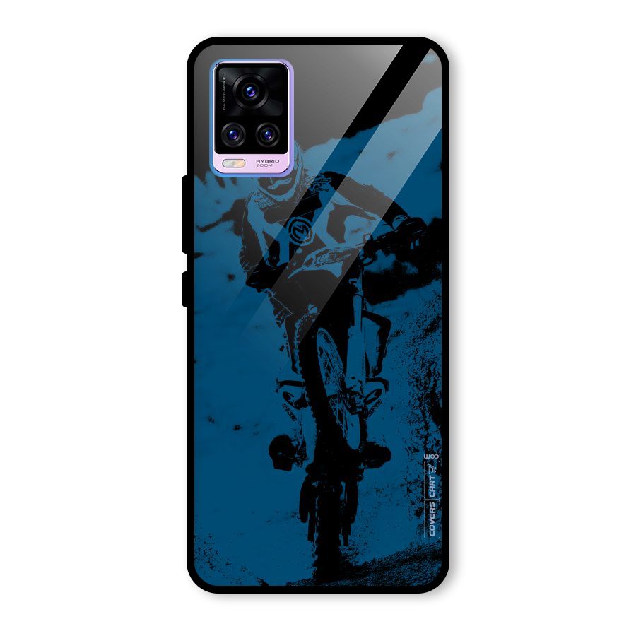 Moto Combat Glass Back Case for Vivo V20 Pro