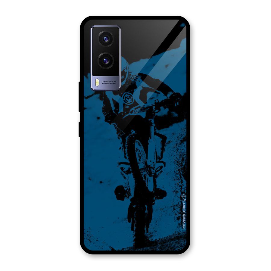 Moto Combat Glass Back Case for Vivo V21e 5G