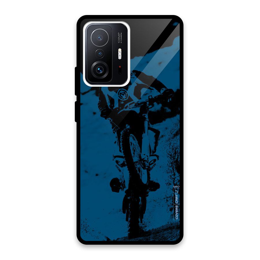Moto Combat Glass Back Case for Xiaomi 11T Pro
