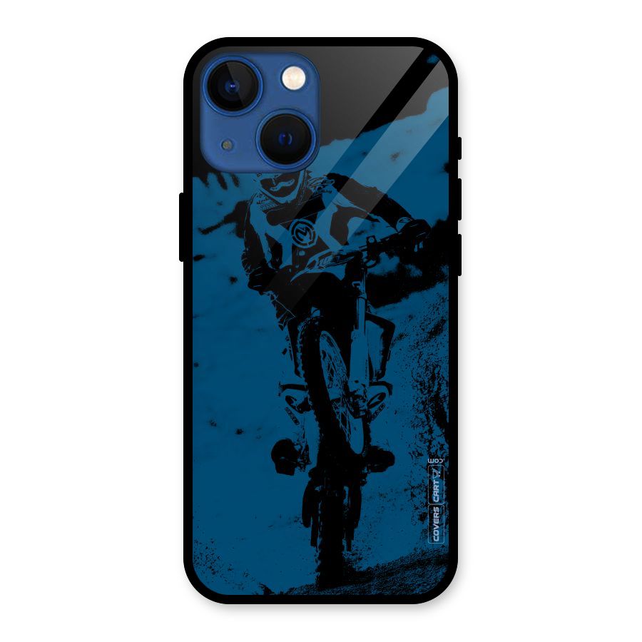 Moto Combat Glass Back Case for iPhone 13 Mini