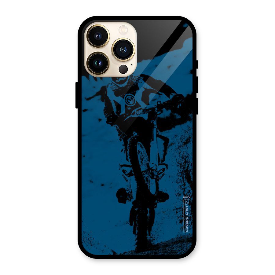 Moto Combat Glass Back Case for iPhone 13 Pro Max