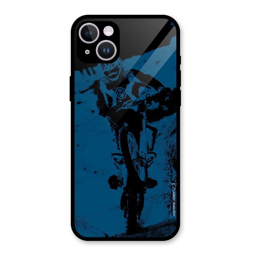Moto Combat Glass Back Case for iPhone 14 Plus