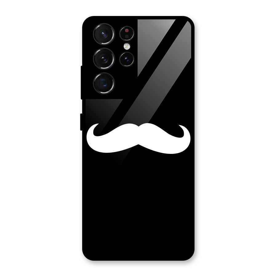 Moustache Love Glass Back Case for Galaxy S21 Ultra 5G