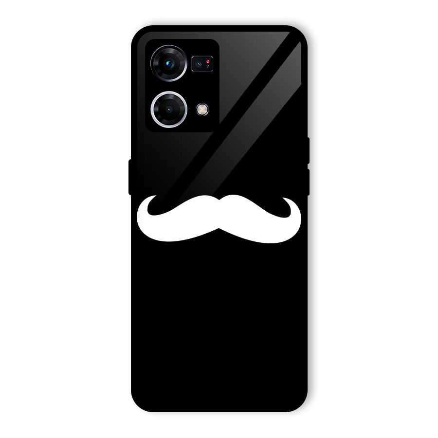 Moustache Love Glass Back Case for Oppo F21 Pro 4G