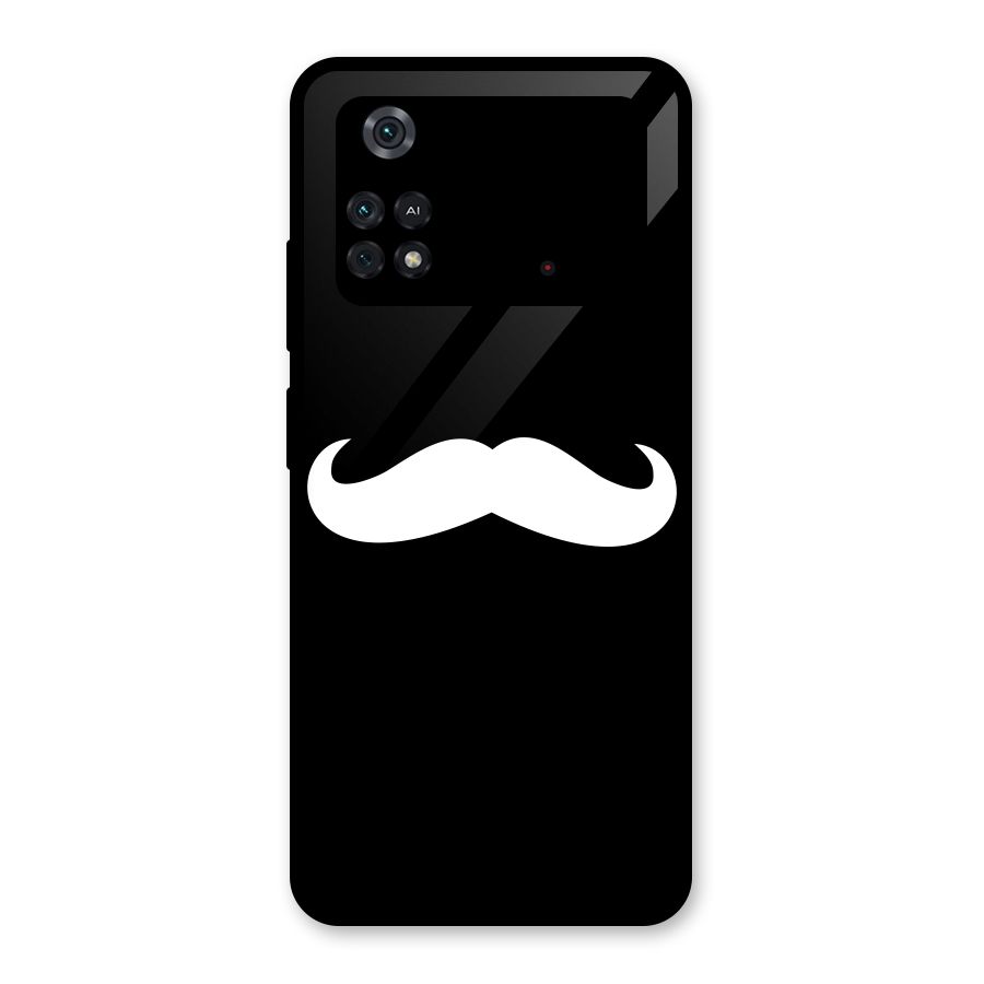 Moustache Love Glass Back Case for Poco M4 Pro 4G