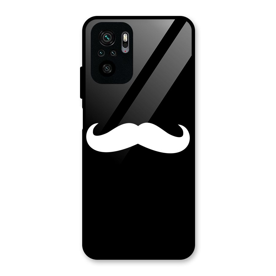Moustache Love Glass Back Case for Redmi Note 10