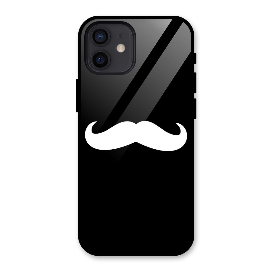 Moustache Love Glass Back Case for iPhone 12