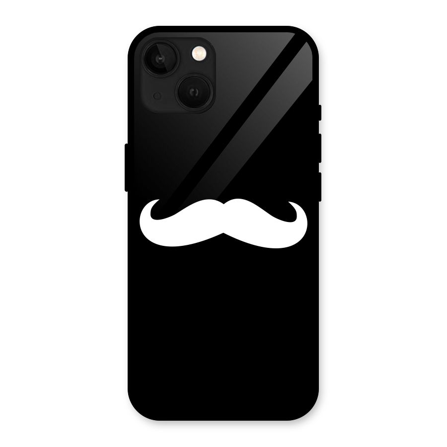 Moustache Love Glass Back Case for iPhone 13