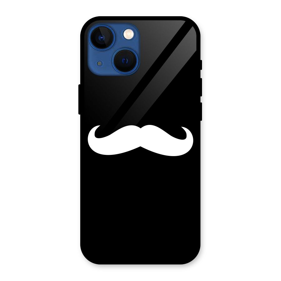 Moustache Love Glass Back Case for iPhone 13 Mini