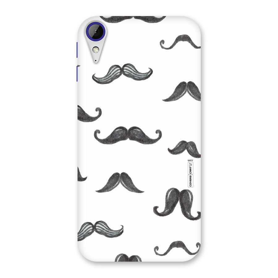 Moustache Pattern (Black) Back Case for Desire 830
