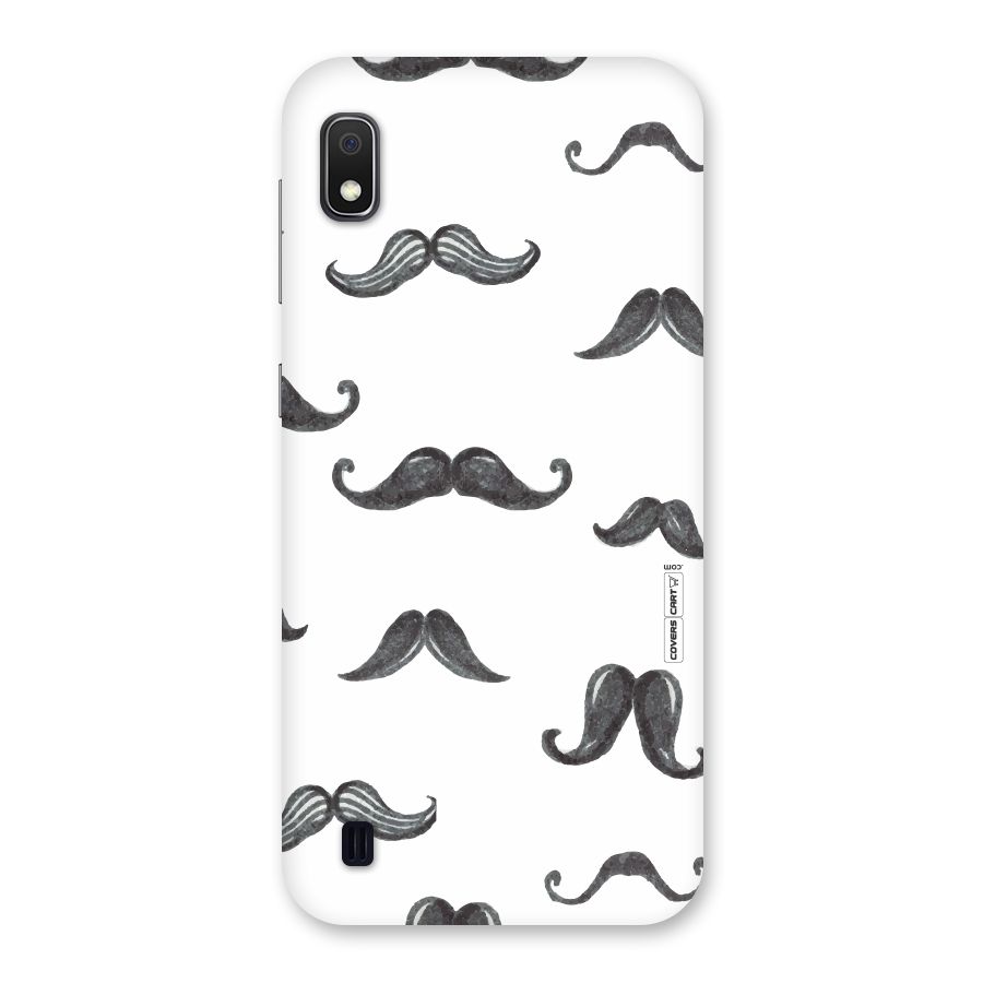 Moustache Pattern (Black) Back Case for Galaxy A10