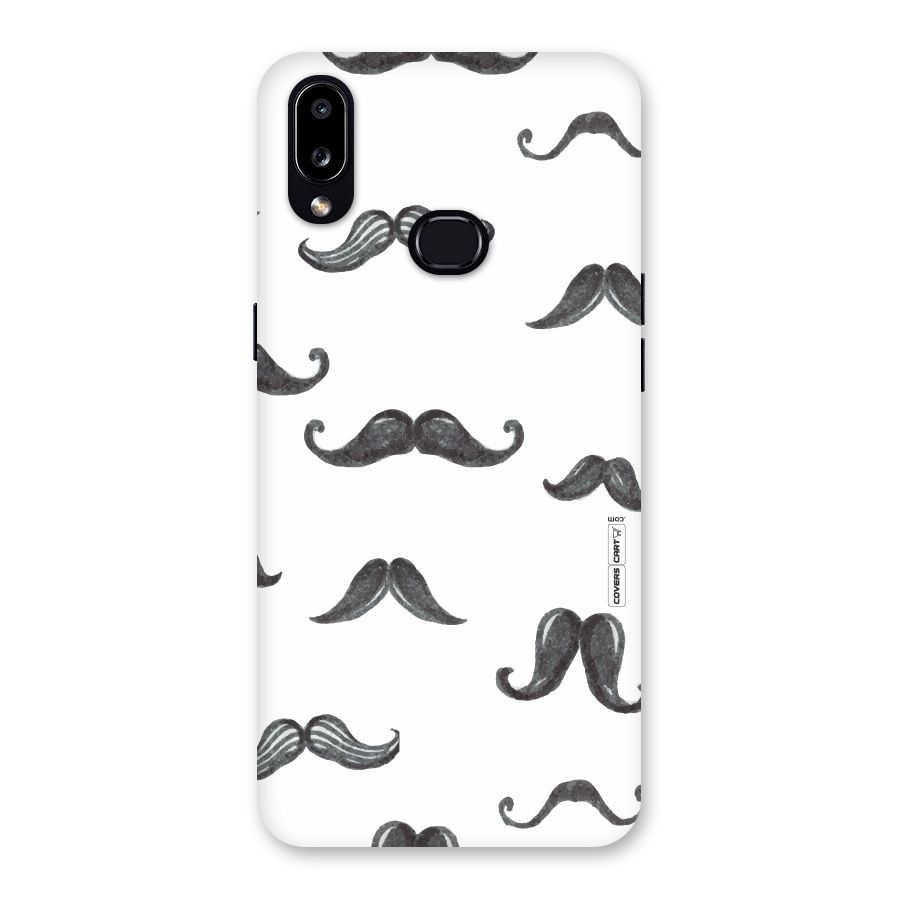 Moustache Pattern (Black) Back Case for Galaxy A10s
