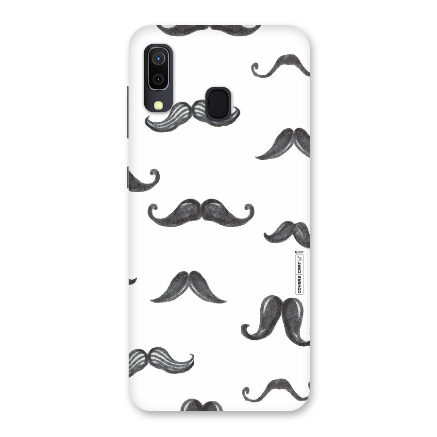 Moustache Pattern (Black) Back Case for Galaxy A30