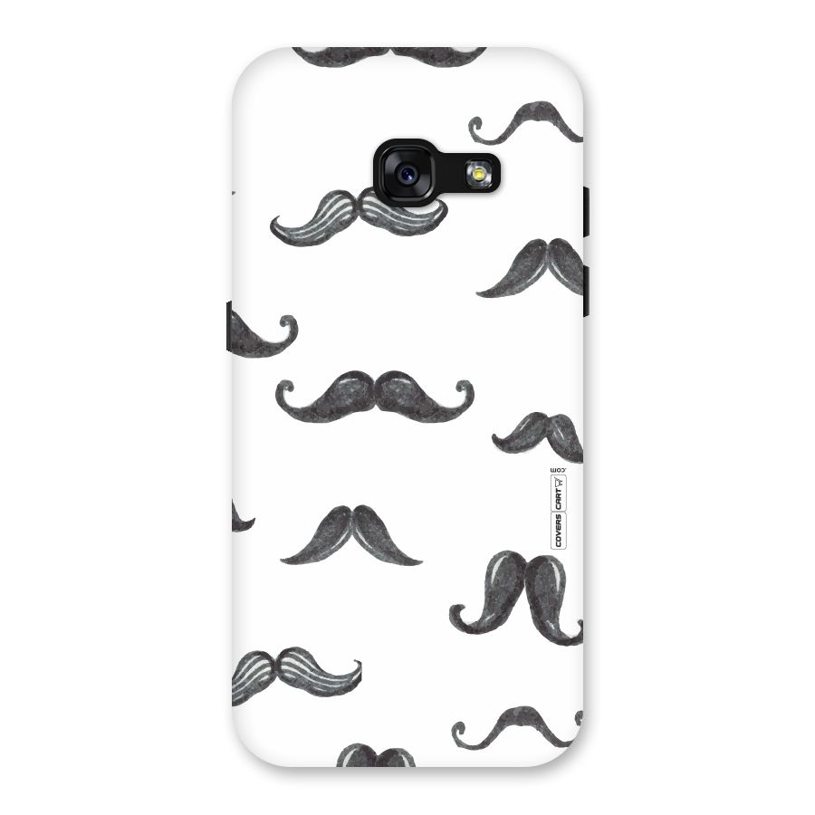 Moustache Pattern (Black) Back Case for Galaxy A3 (2017)