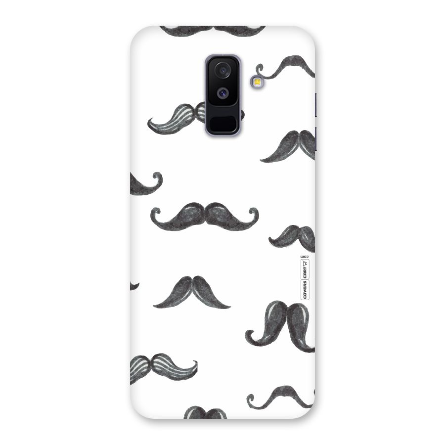 Moustache Pattern (Black) Back Case for Galaxy A6 Plus