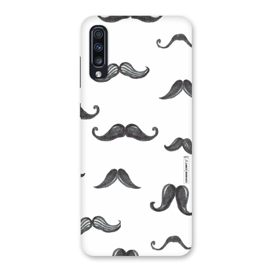 Moustache Pattern (Black) Back Case for Galaxy A70