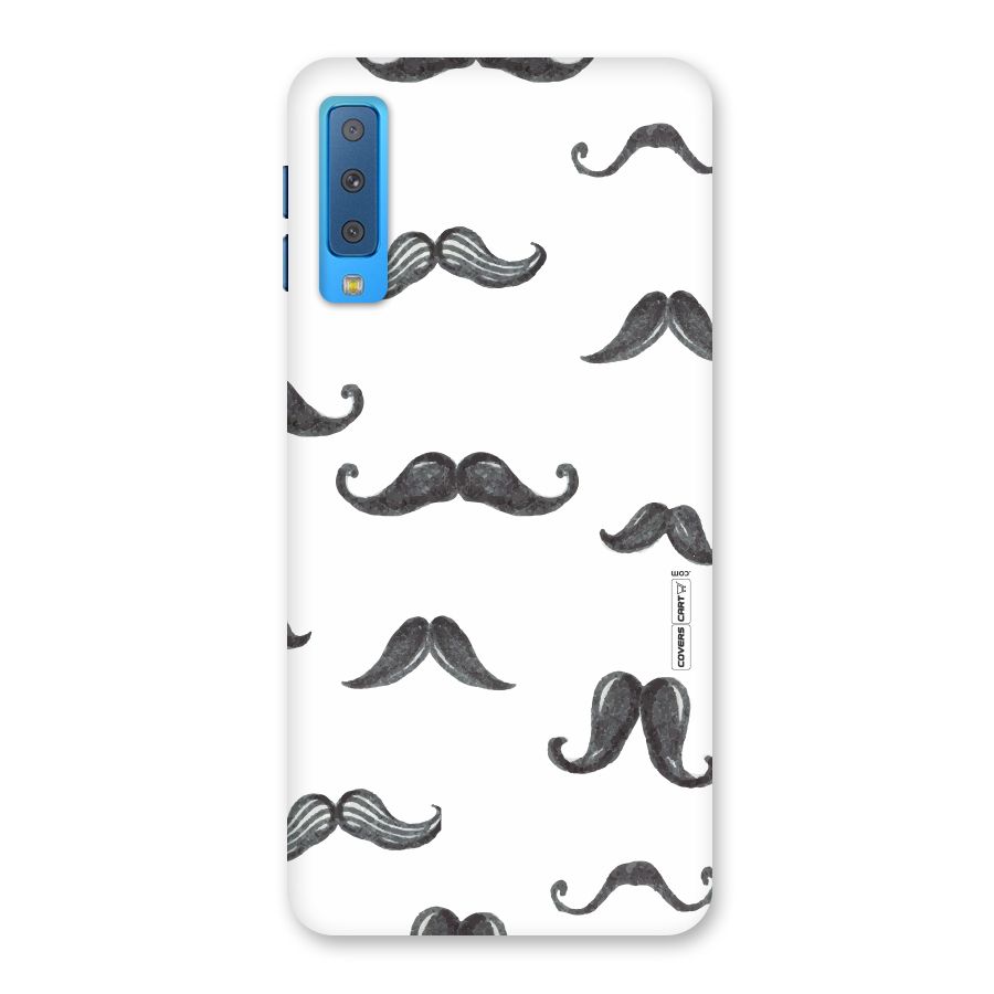 Moustache Pattern (Black) Back Case for Galaxy A7 (2018)