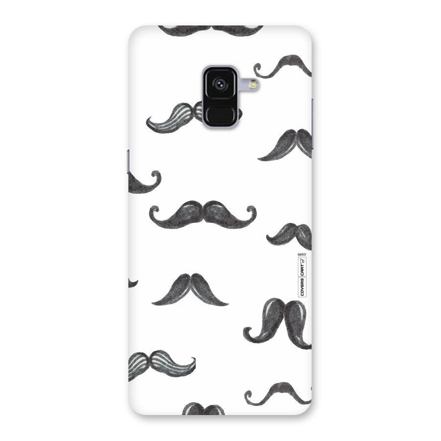 Moustache Pattern (Black) Back Case for Galaxy A8 Plus