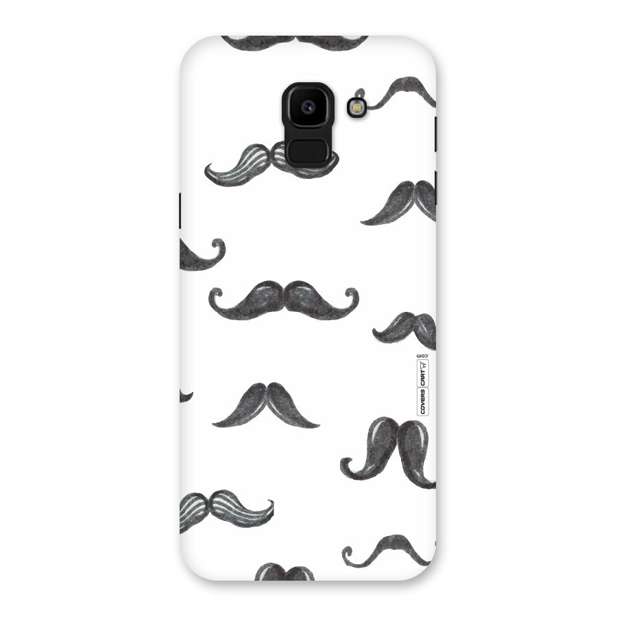 Moustache Pattern (Black) Back Case for Galaxy J6