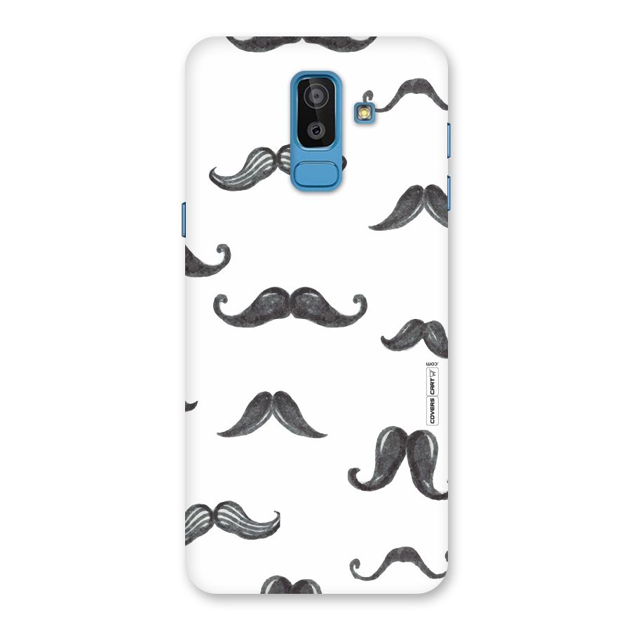 Moustache Pattern (Black) Back Case for Galaxy J8
