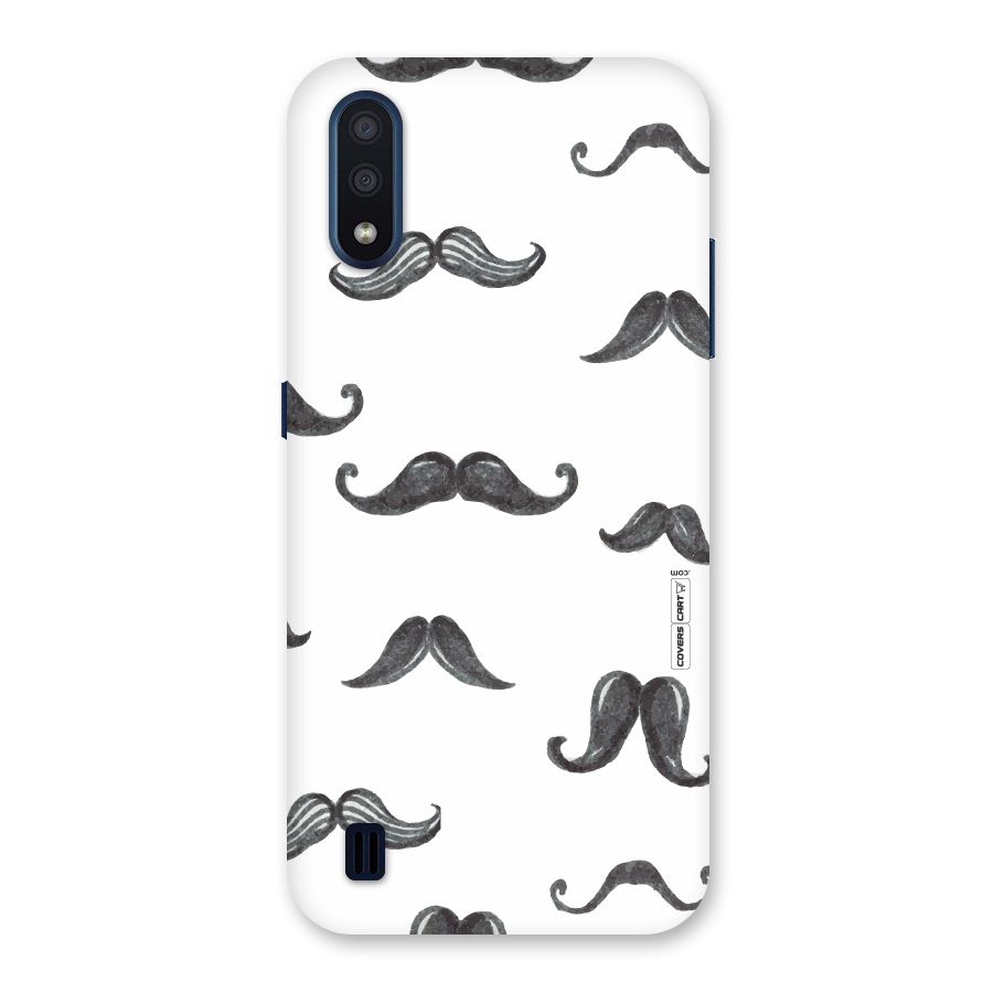 Moustache Pattern (Black) Back Case for Galaxy M01