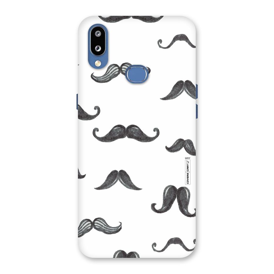 Moustache Pattern (Black) Back Case for Galaxy M01s