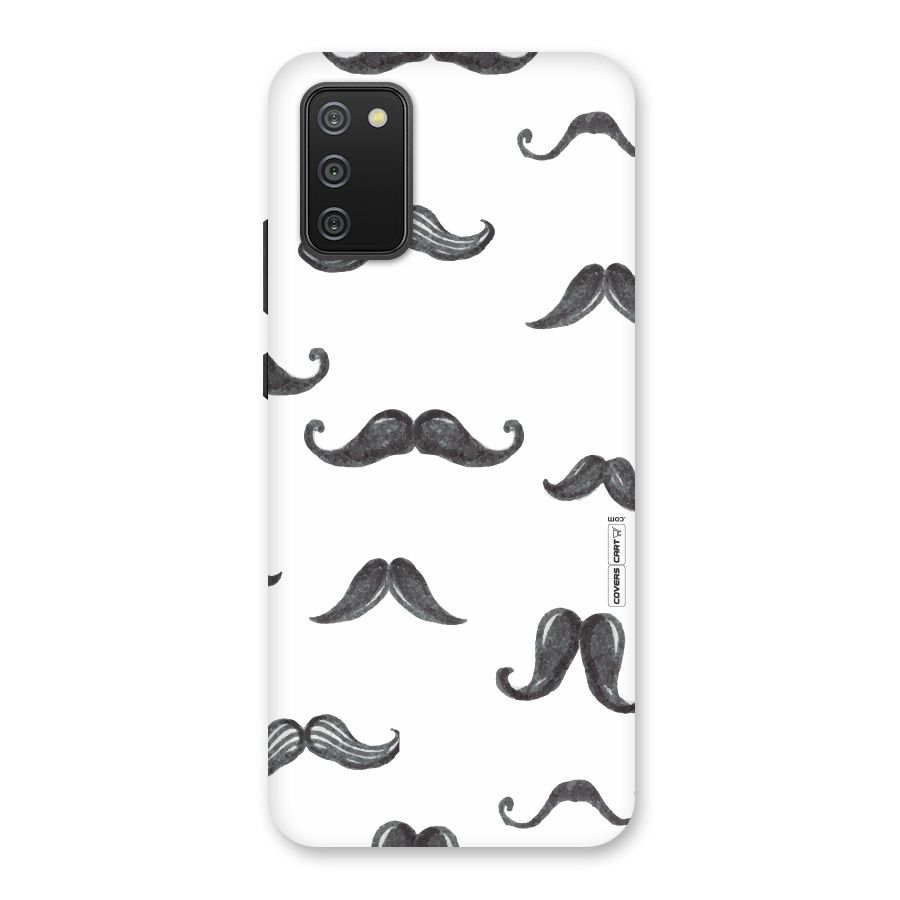Moustache Pattern (Black) Back Case for Galaxy M02s