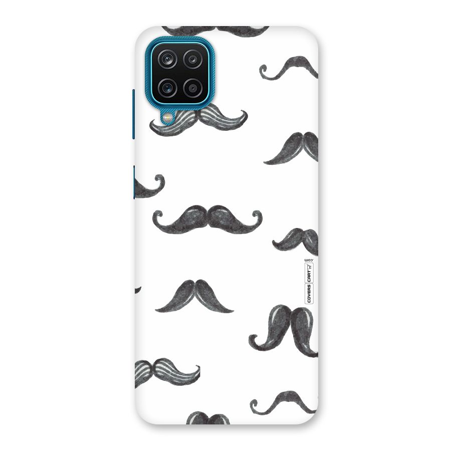 Moustache Pattern (Black) Back Case for Galaxy M12
