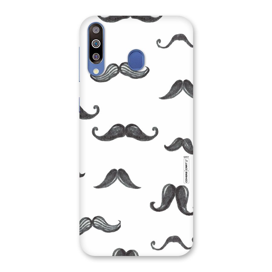 Moustache Pattern (Black) Back Case for Galaxy M30