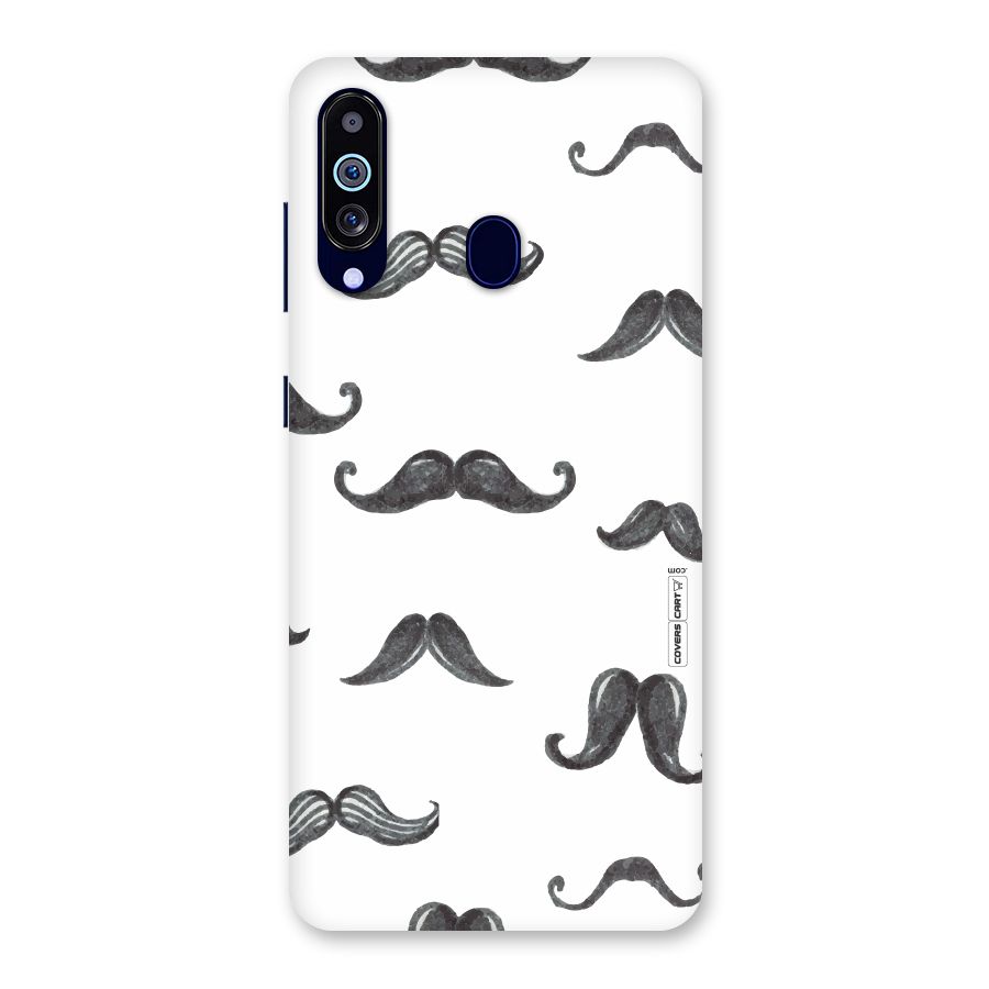 Moustache Pattern (Black) Back Case for Galaxy M40