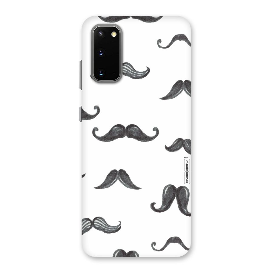 Moustache Pattern (Black) Back Case for Galaxy S20