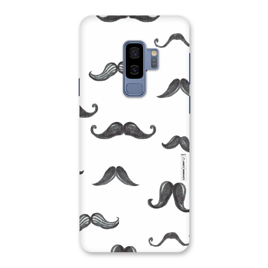 Moustache Pattern (Black) Back Case for Galaxy S9 Plus