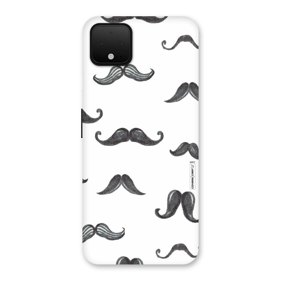 Moustache Pattern (Black) Back Case for Google Pixel 4 XL