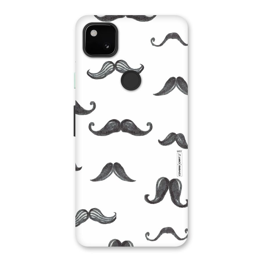 Moustache Pattern (Black) Back Case for Google Pixel 4a