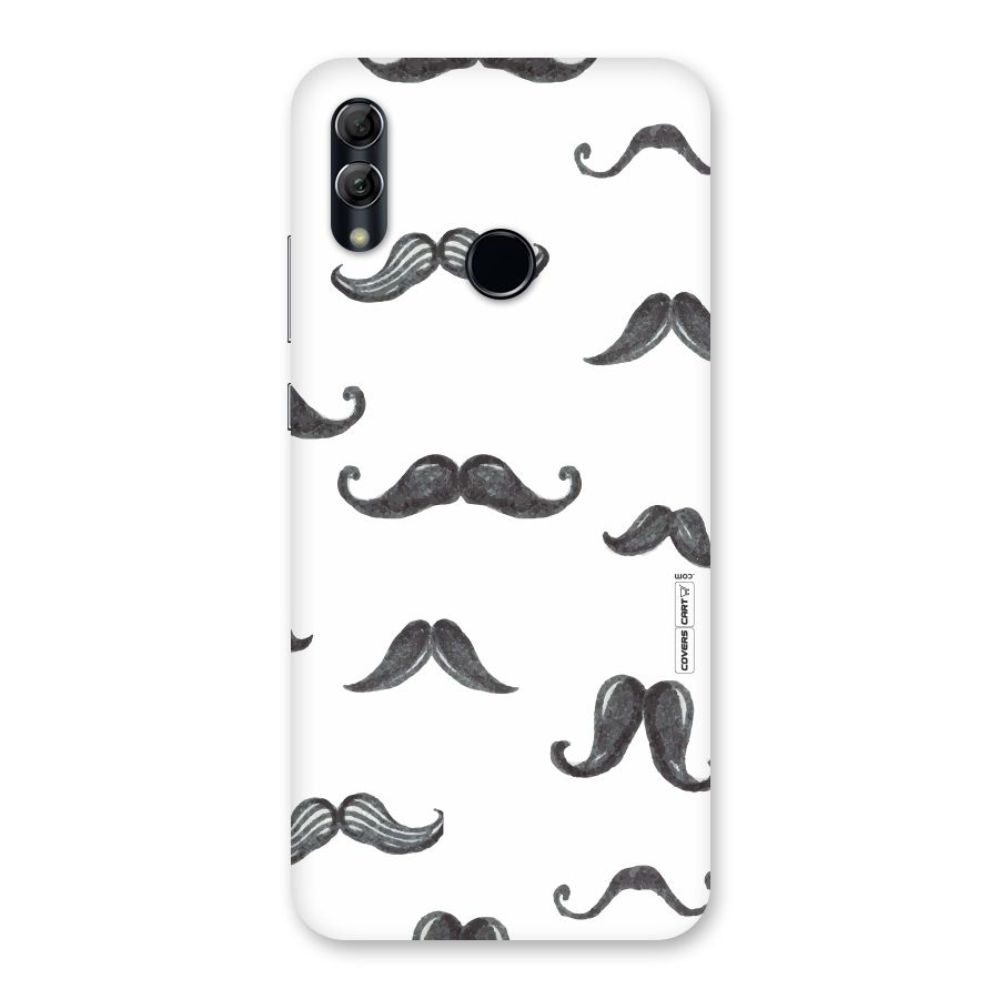 Moustache Pattern (Black) Back Case for Honor 10 Lite