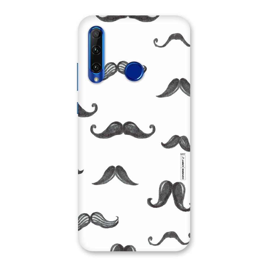 Moustache Pattern (Black) Back Case for Honor 20i