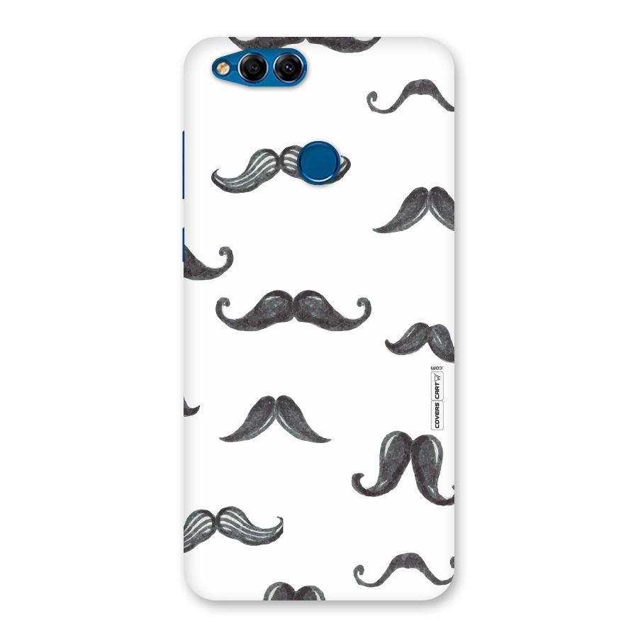 Moustache Pattern (Black) Back Case for Honor 7X
