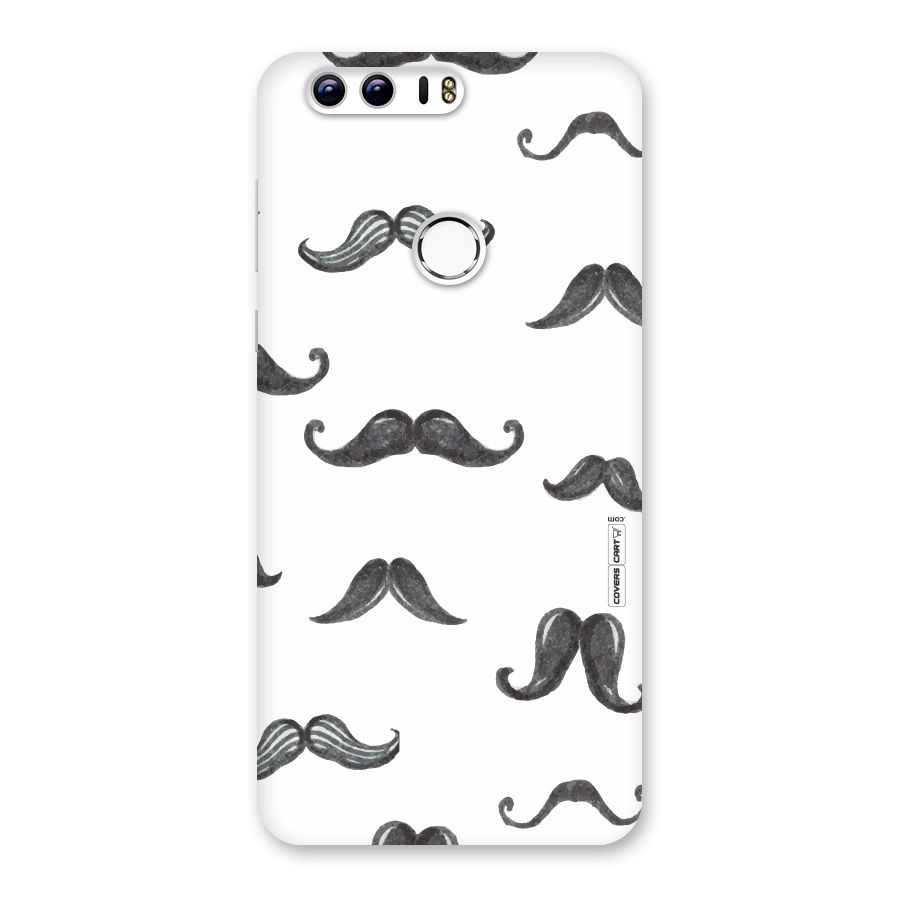 Moustache Pattern (Black) Back Case for Honor 8