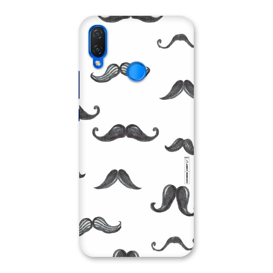 Moustache Pattern (Black) Back Case for Huawei P Smart+