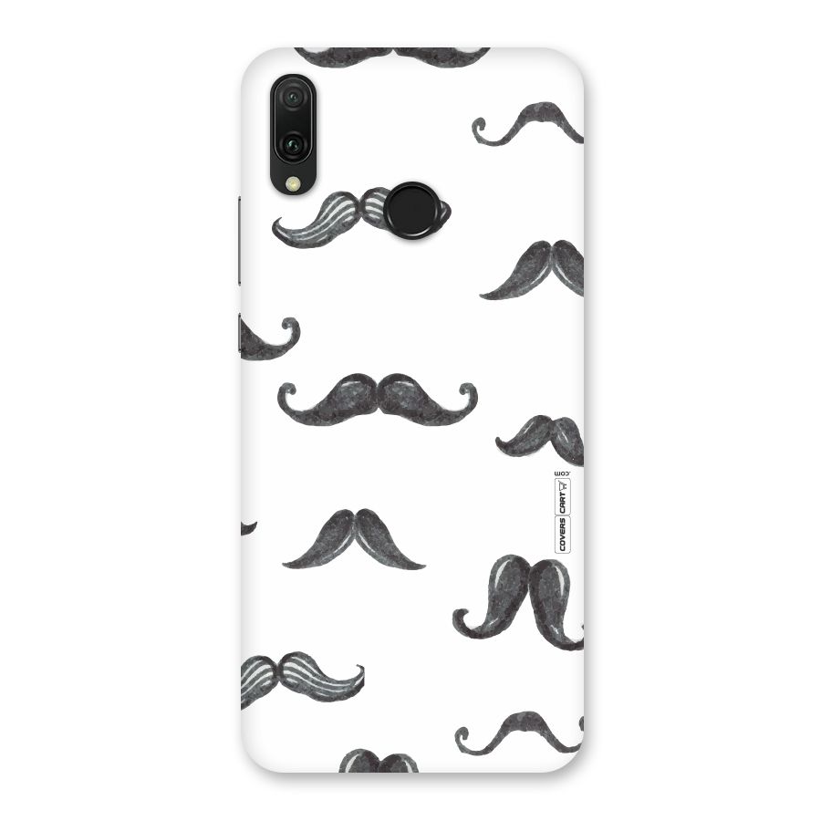 Moustache Pattern (Black) Back Case for Huawei Y9 (2019)