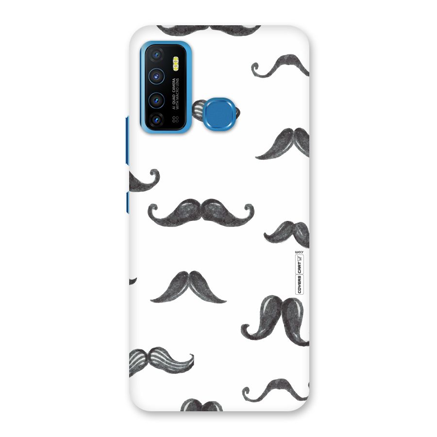 Moustache Pattern (Black) Back Case for Infinix Hot 9