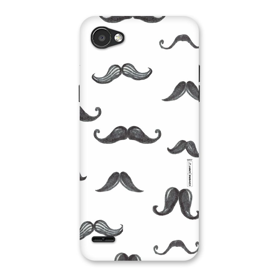 Moustache Pattern (Black) Back Case for LG Q6